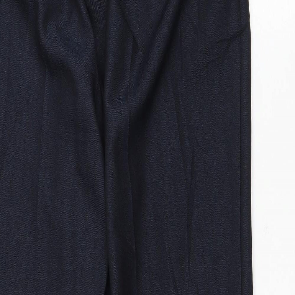 Marks and Spencer Womens Blue Polyester Trousers Size 14 L27 in Regular