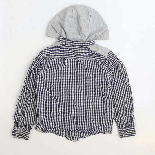 F&F Boys Blue Gingham Jacket Size 6-7 Years Button - Shirt