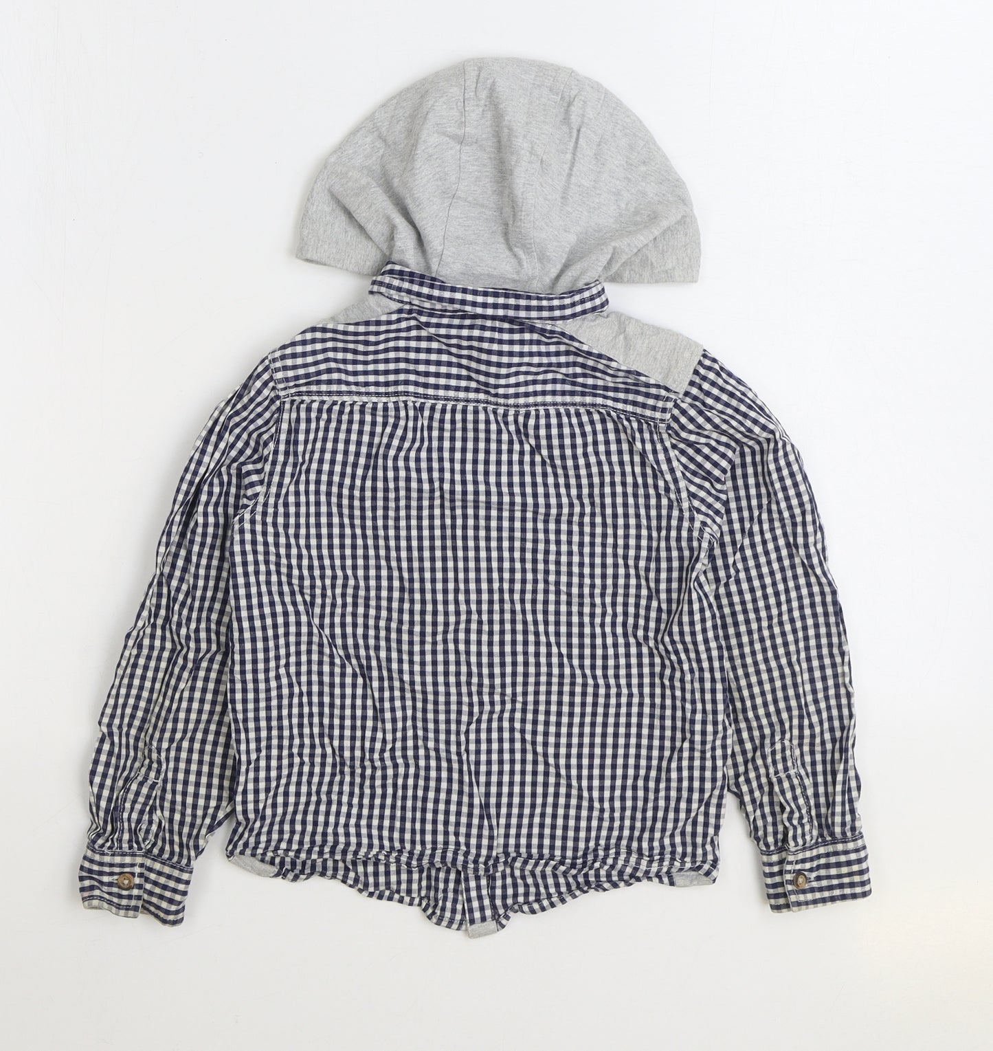 F&F Boys Blue Gingham Jacket Size 6-7 Years Button - Shirt