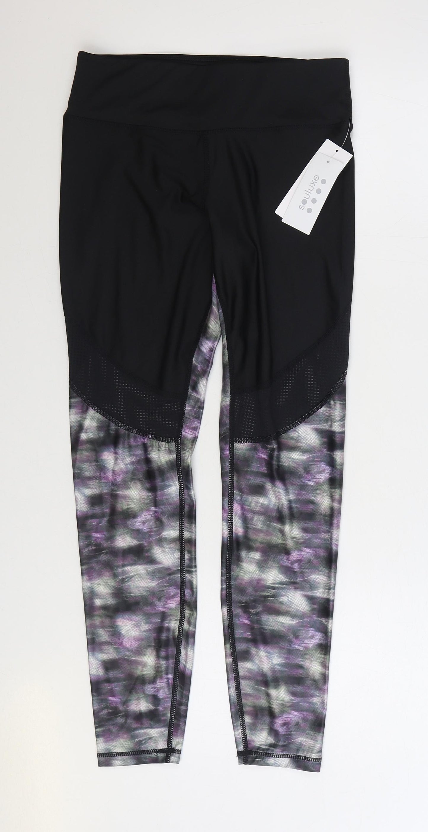 Souluxe Womens Multicoloured Geometric Polyester Jogger Leggings Size 10 L27 in