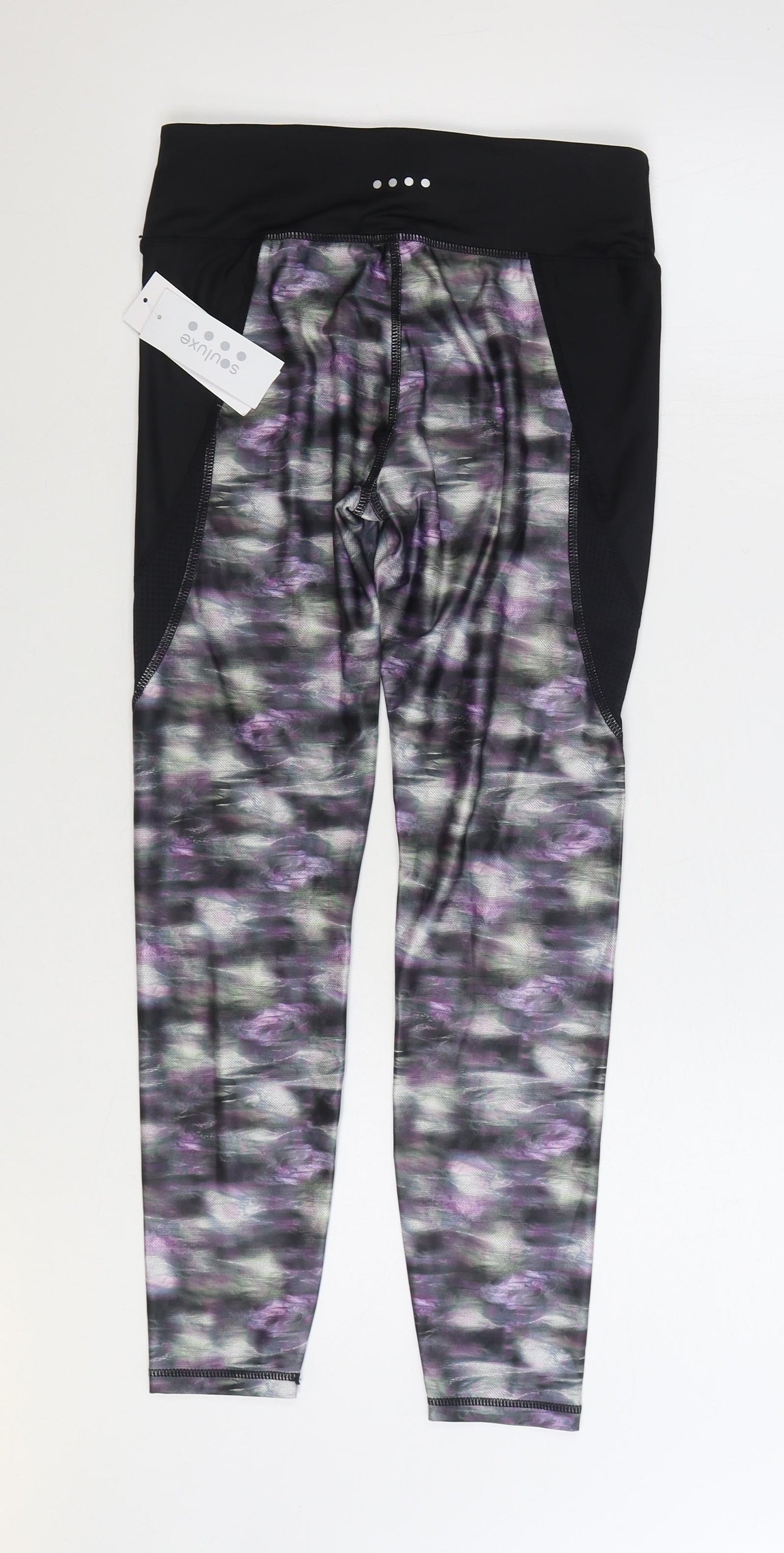 Souluxe Womens Multicoloured Geometric Polyester Jogger Leggings Size 10 L27 in