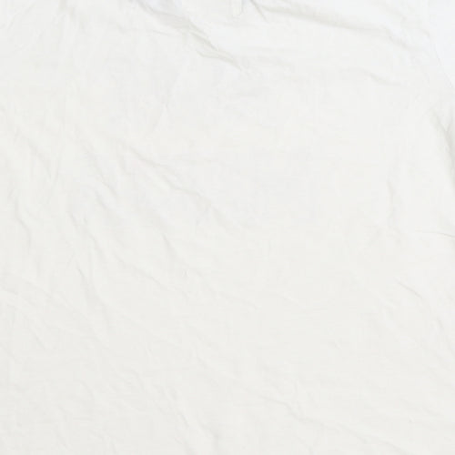 Matalan Womens White Cotton Basic T-Shirt Size M Round Neck - Rule Maker