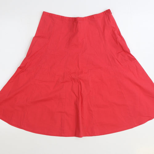 MK One Womens Pink Cotton A-Line Skirt Size 12 Zip