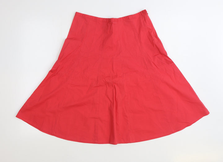 MK One Womens Pink Cotton A-Line Skirt Size 12 Zip