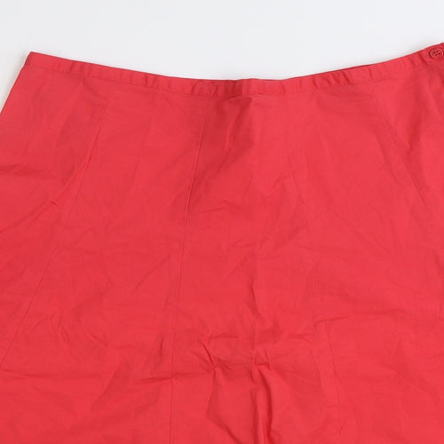 MK One Womens Pink Cotton A-Line Skirt Size 12 Zip