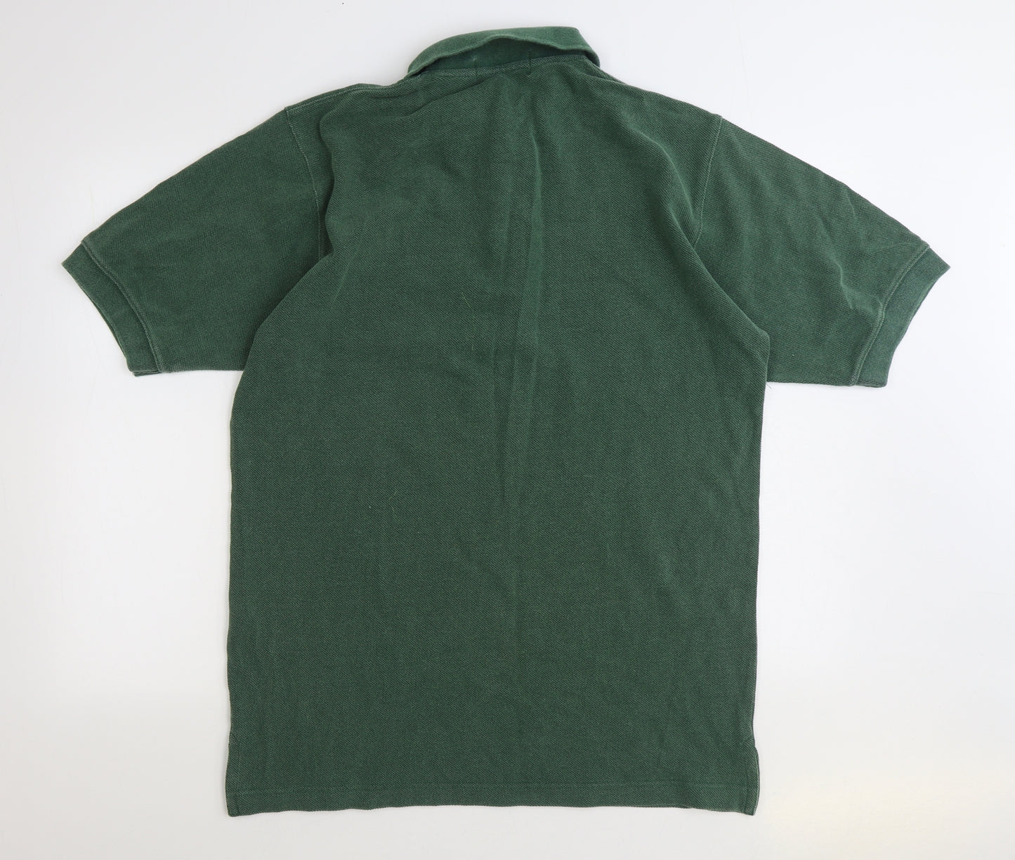 Guinness Clothing Mens Green Cotton Polo Size M Collared Button