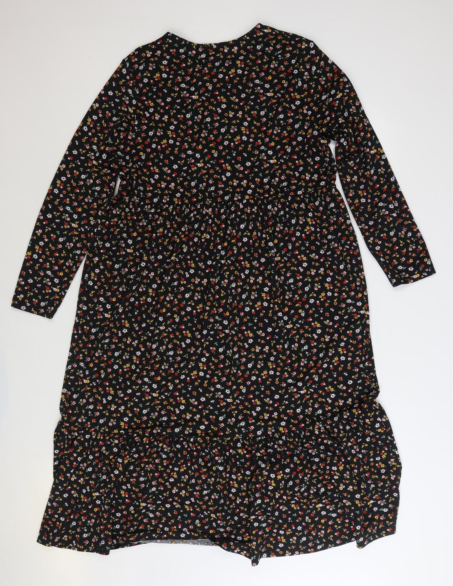 Papaya Womens Multicoloured Floral Polyester A-Line Size 16 Boat Neck Pullover