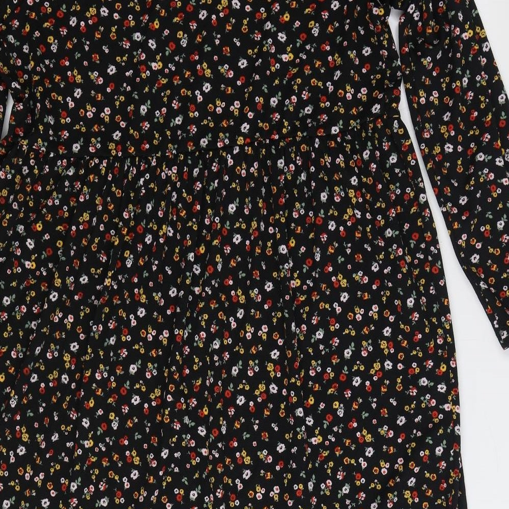 Papaya Womens Multicoloured Floral Polyester A-Line Size 16 Boat Neck Pullover
