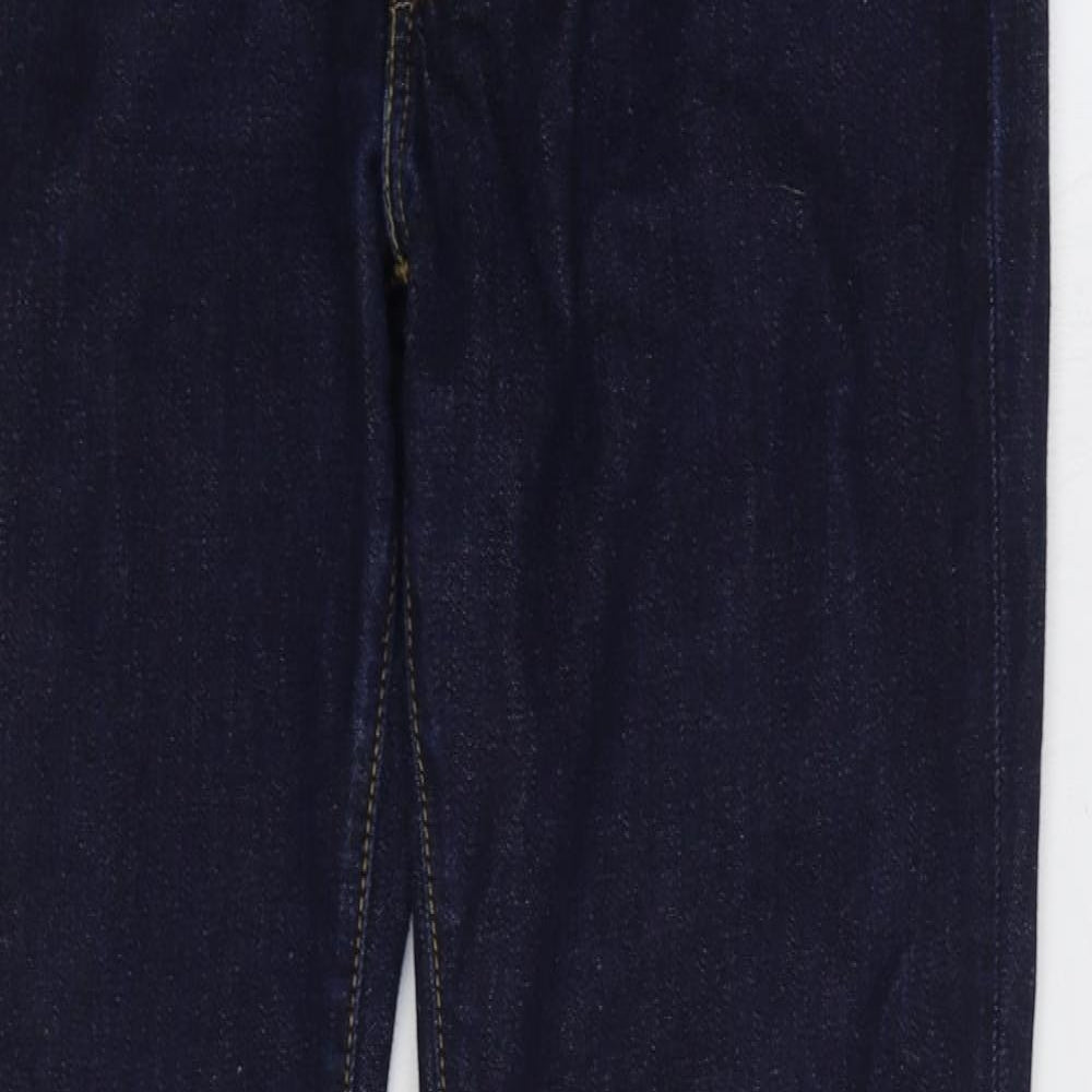 Levi's Womens Blue Cotton Straight Jeans Size 34 in L34 in Regular Zip
