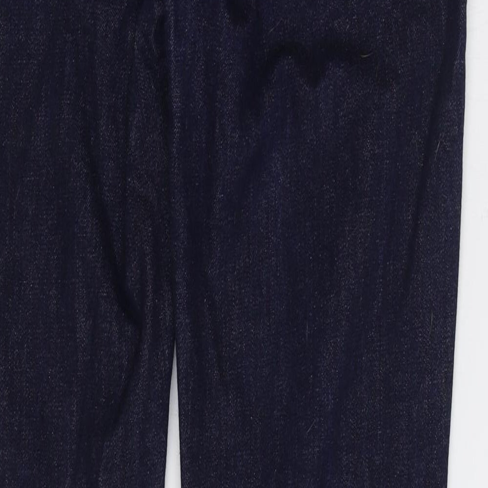 Levi's Womens Blue Cotton Straight Jeans Size 34 in L34 in Regular Zip