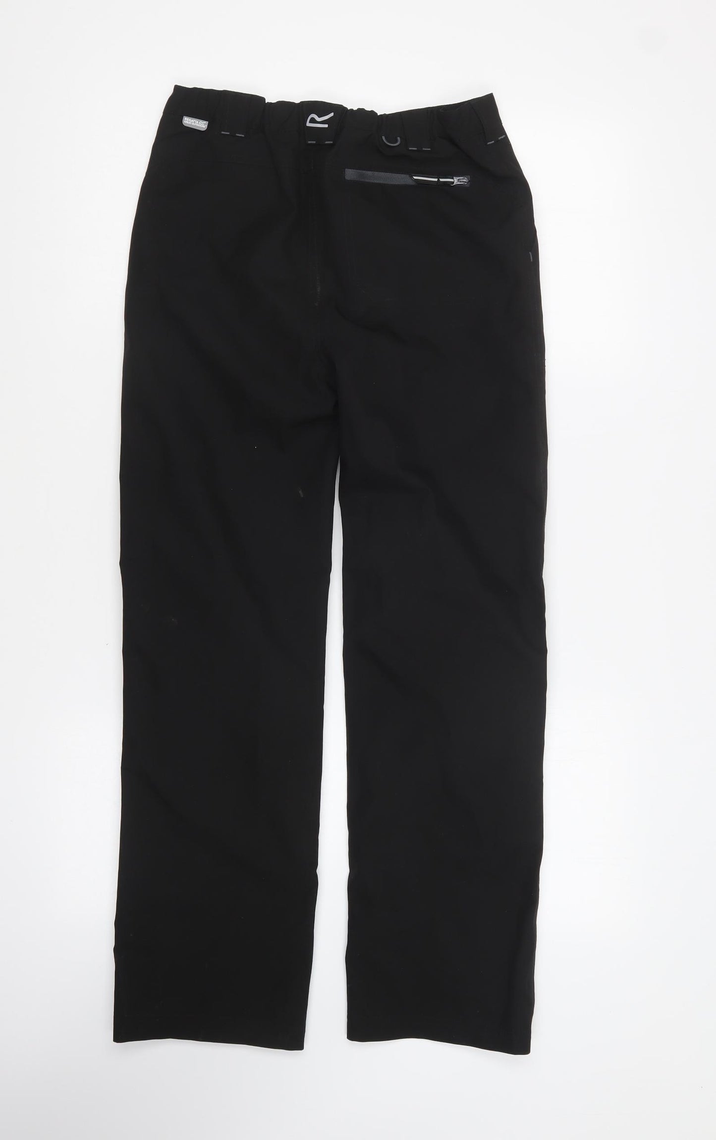 Regatta Boys Black Polyester Rain Trousers Trousers Size 11-12 Years Regular Button