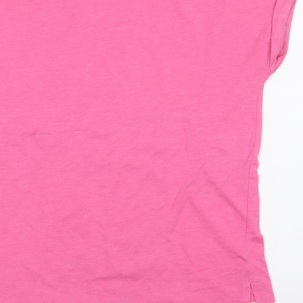 George Girls Pink Polyester Basic T-Shirt Size 11-12 Years Round Neck Pullover - Jojo Siwa