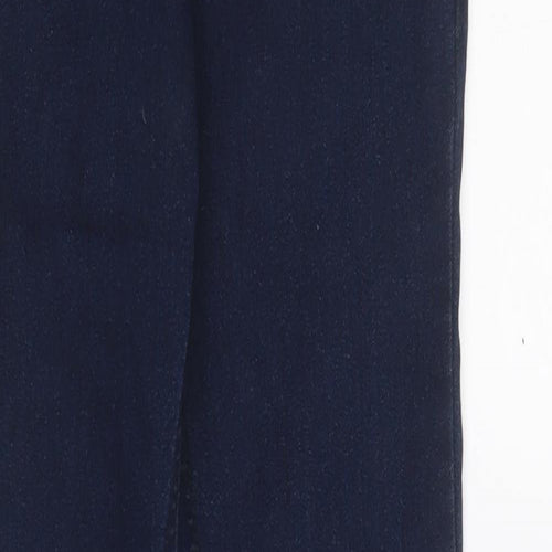 Pull&Bear Womens Blue Acrylic Skinny Jeans Size 8 L29 in Regular Button