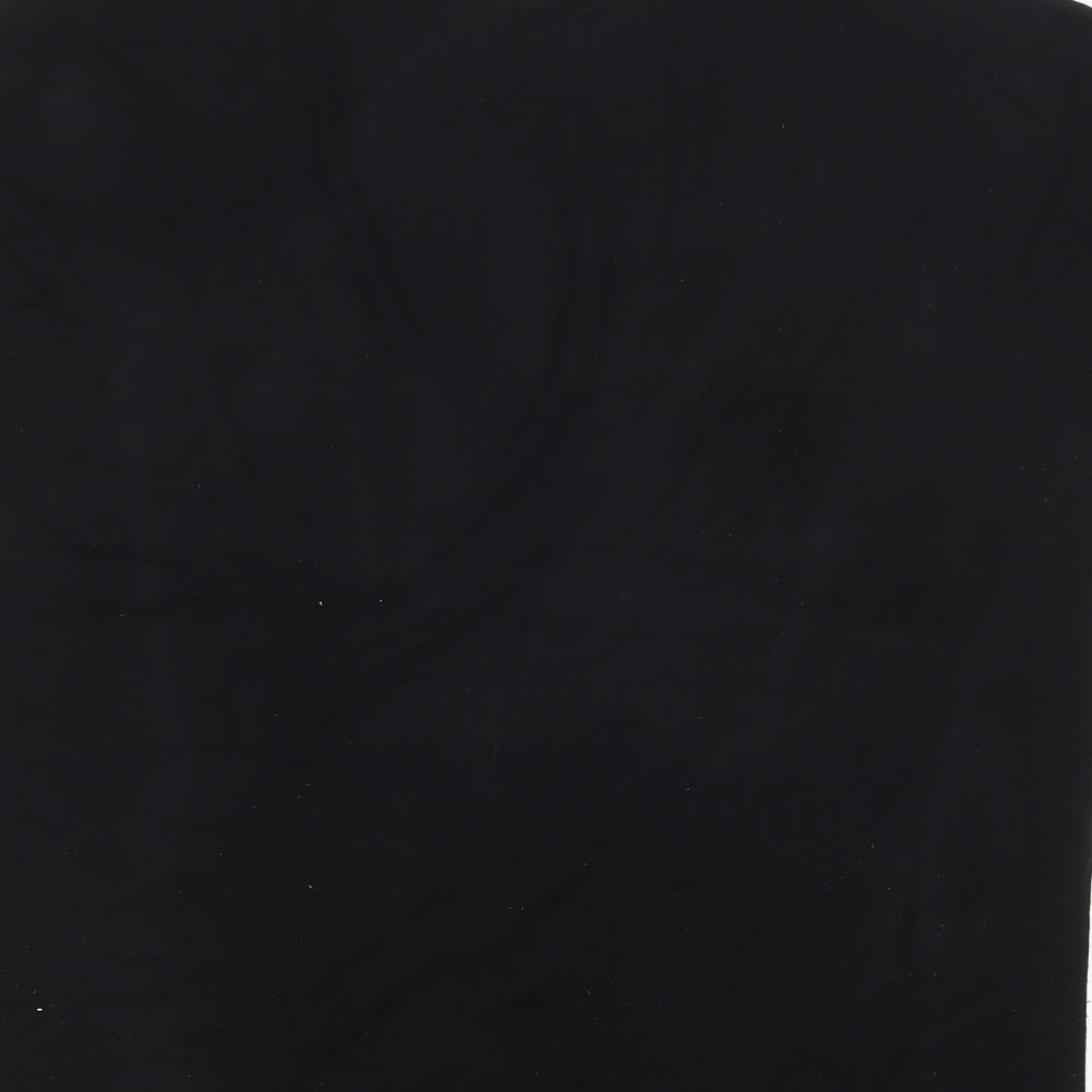 TU Womens Black Viscose Basic T-Shirt Size 14 Round Neck