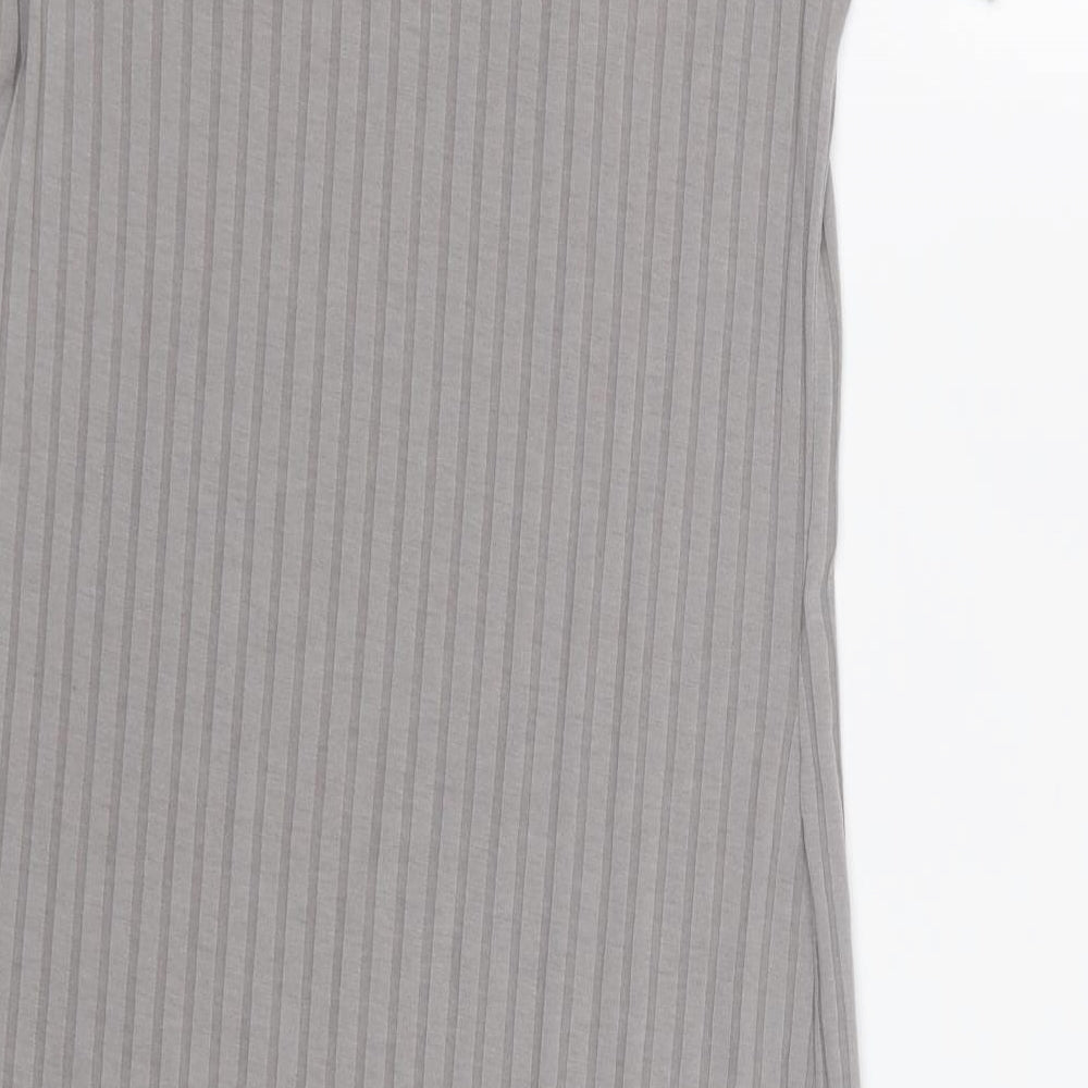 Primark Womens Grey Polyester Bodycon Size 10 Round Neck Pullover