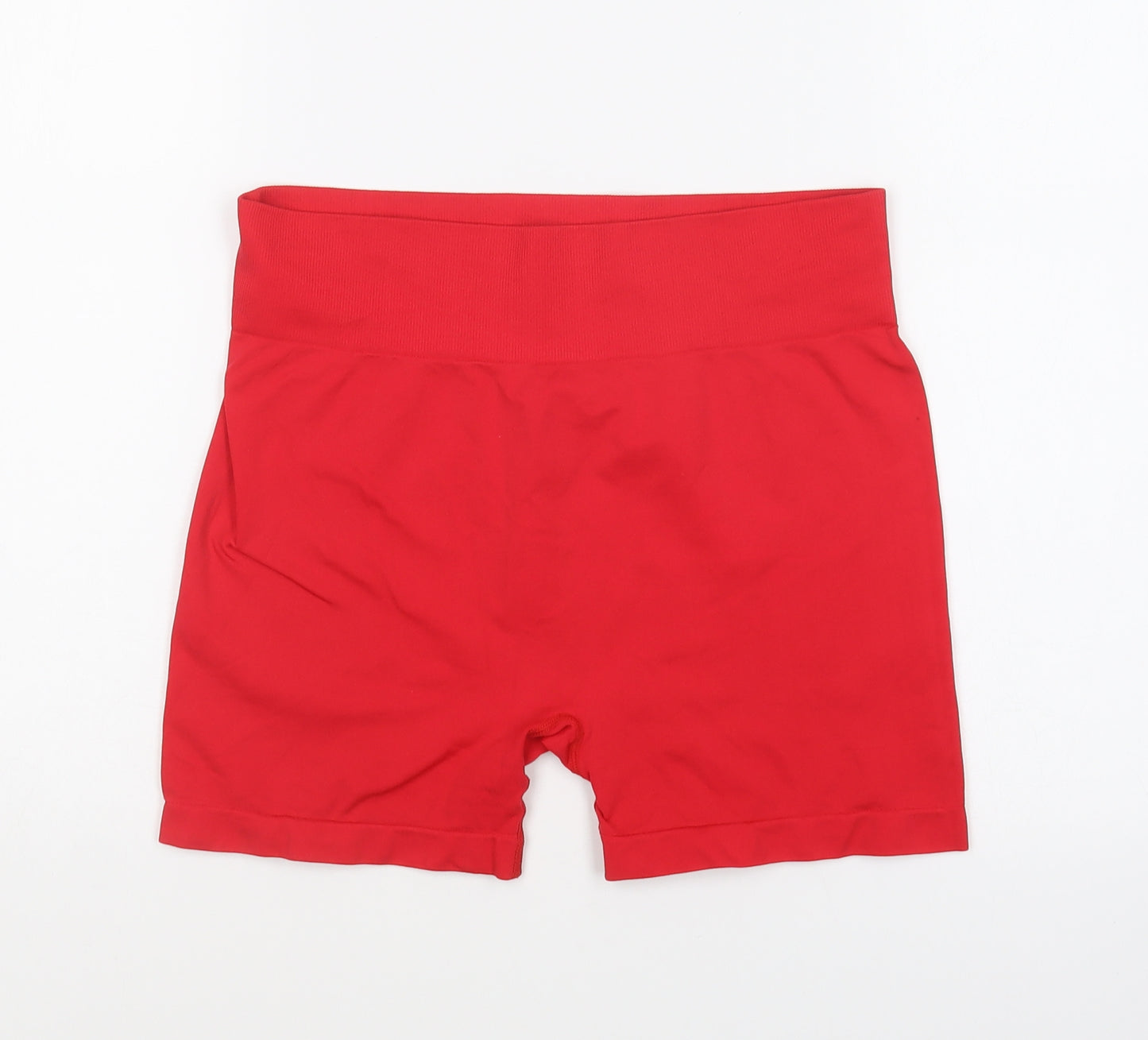 PRETTYLITTLETHING Womens Red Polyamide Compression Shorts Size M L4 in Regular Pull On