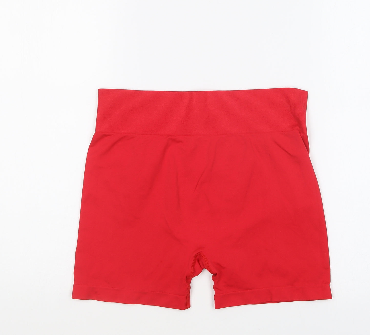 PRETTYLITTLETHING Womens Red Polyamide Compression Shorts Size M L4 in Regular Pull On