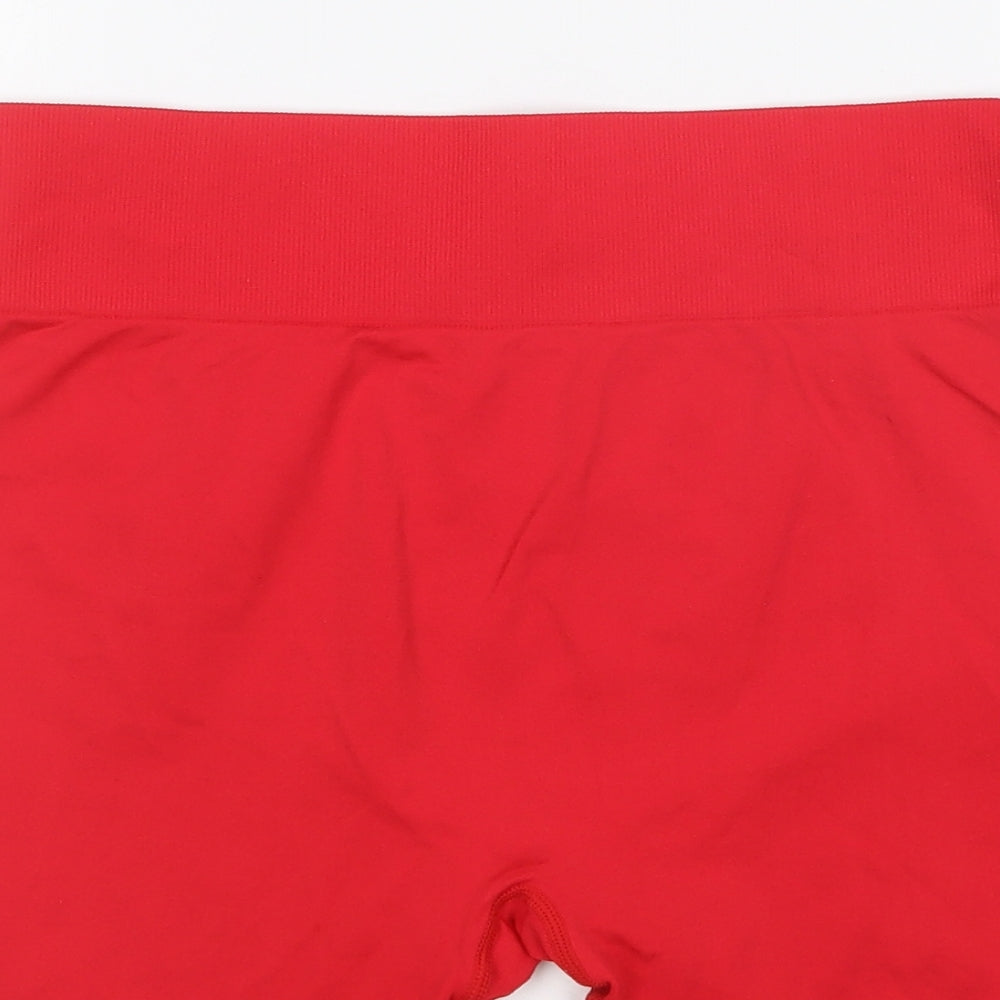PRETTYLITTLETHING Womens Red Polyamide Compression Shorts Size M L4 in Regular Pull On