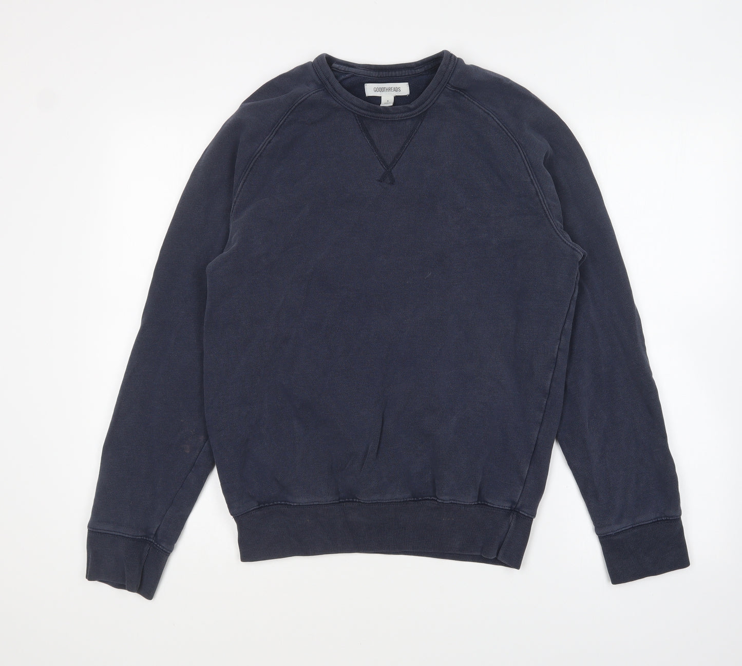 Goodthreads Mens Blue Cotton Pullover Sweatshirt Size S