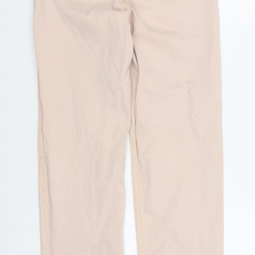 F&F Womens Pink Cotton Skinny Jeans Size 8 L23 in Regular Button