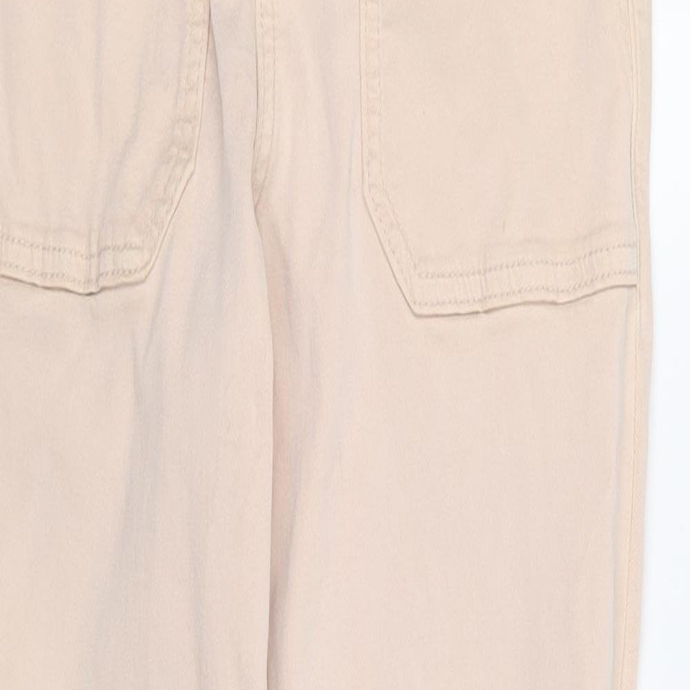 F&F Womens Pink Cotton Skinny Jeans Size 8 L23 in Regular Button