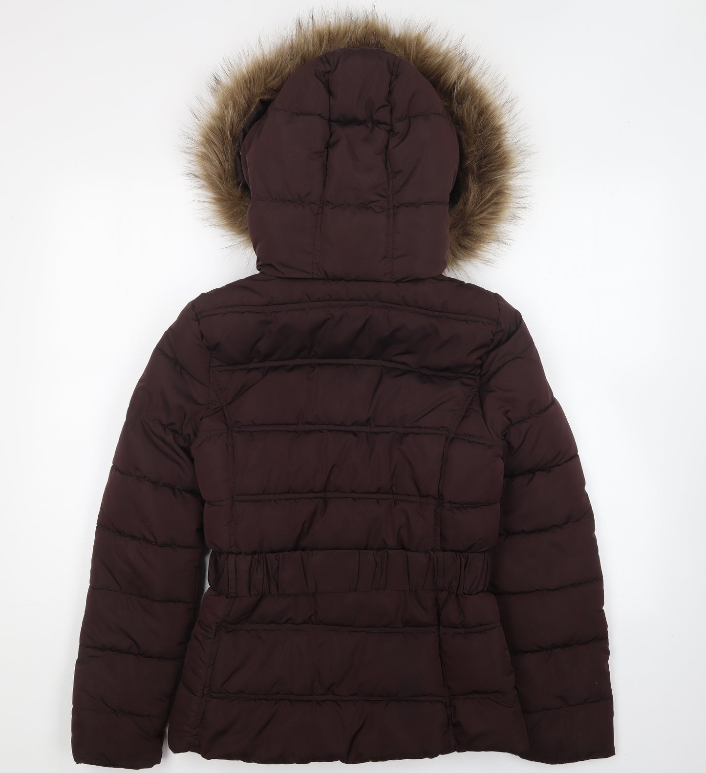 New Look Womens Purple Puffer Jacket Coat Size 8 Zip
