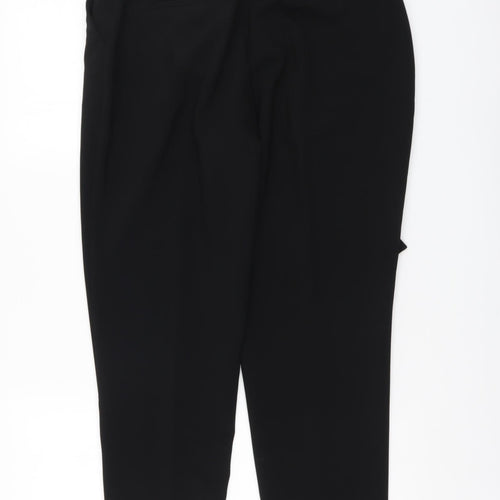 Dorothy Perkins Womens Black Polyester Chino Trousers Size 12 L27 in Regular Button
