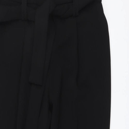 Dorothy Perkins Womens Black Polyester Chino Trousers Size 12 L27 in Regular Button