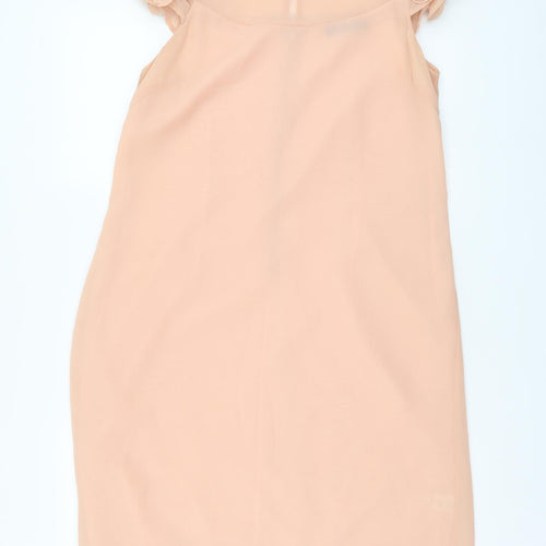 Oli Womens Pink Polyester A-Line Size 12 Round Neck Zip