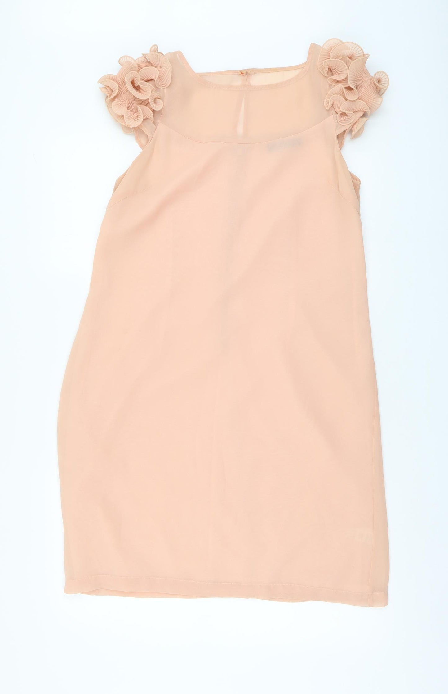 Oli Womens Pink Polyester A-Line Size 12 Round Neck Zip