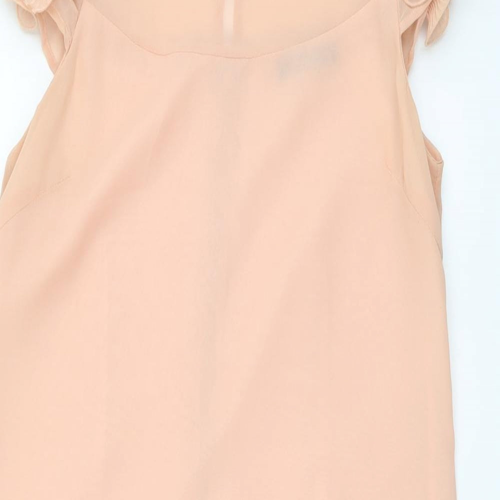 Oli Womens Pink Polyester A-Line Size 12 Round Neck Zip
