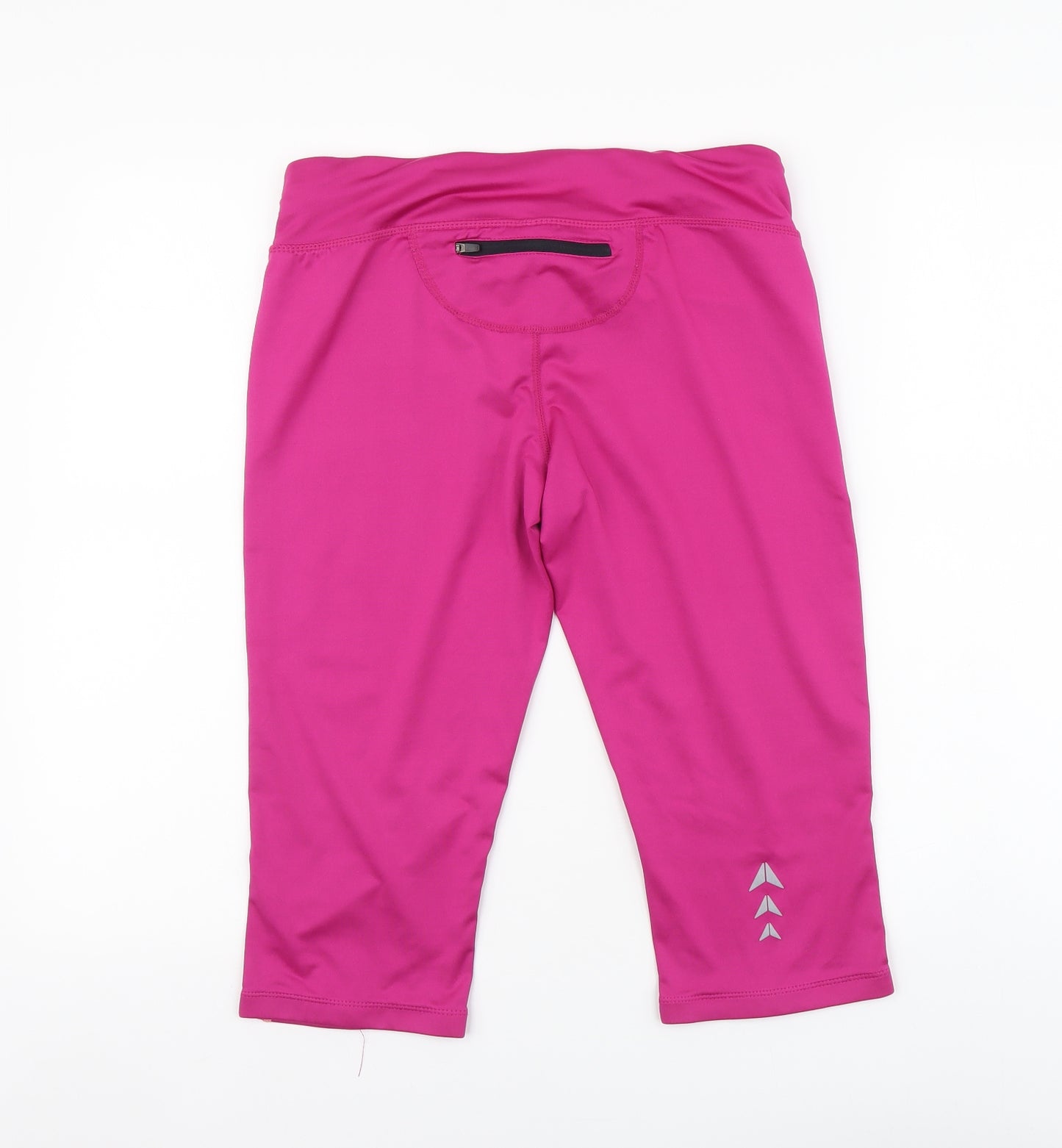 Crivit Womens Pink Polyester Cropped Leggings Size M L16 in Regular Buckle