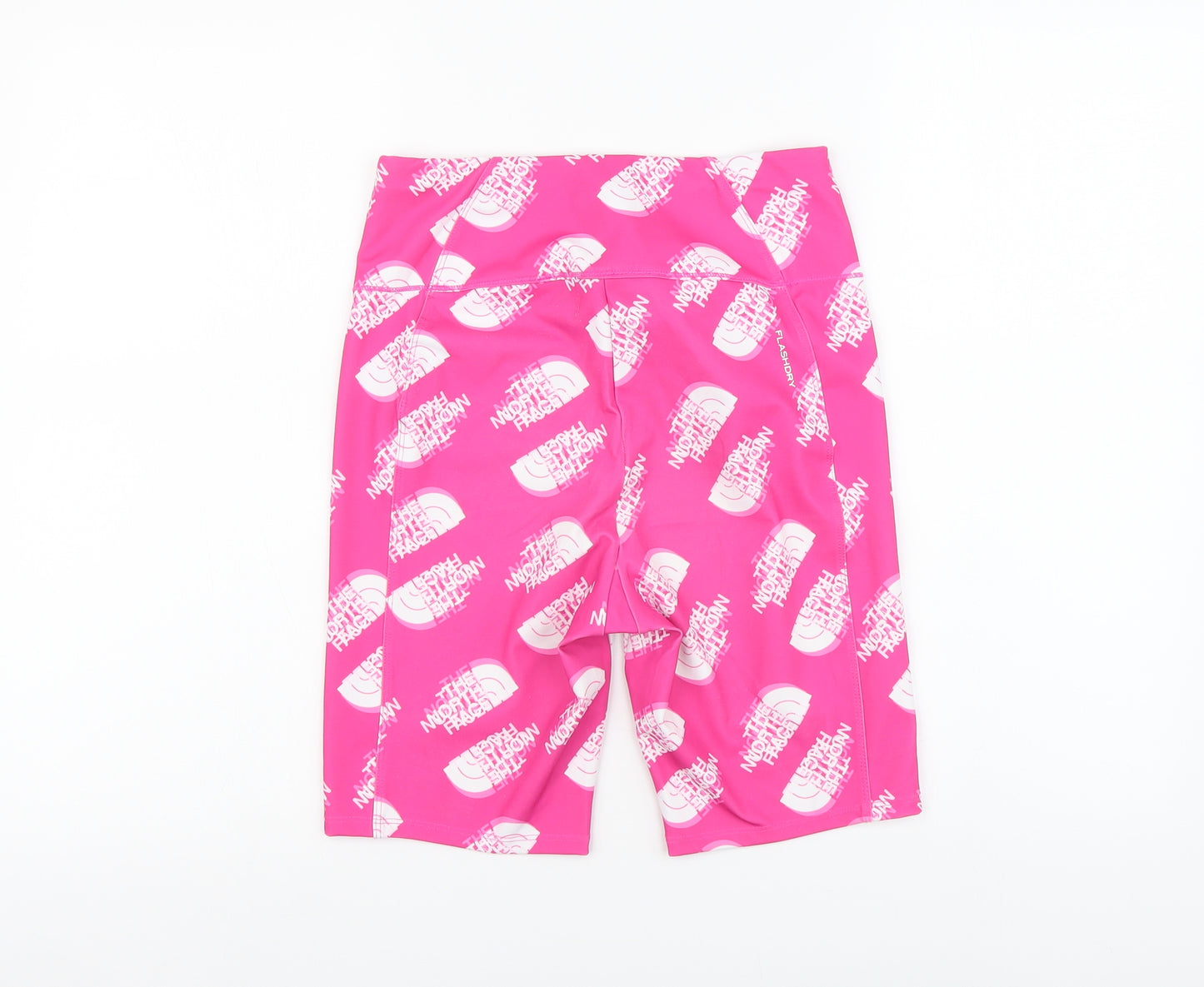 The North Face Womens Pink Geometric Polyester Athletic Shorts Size L L8 in Regular Buckle