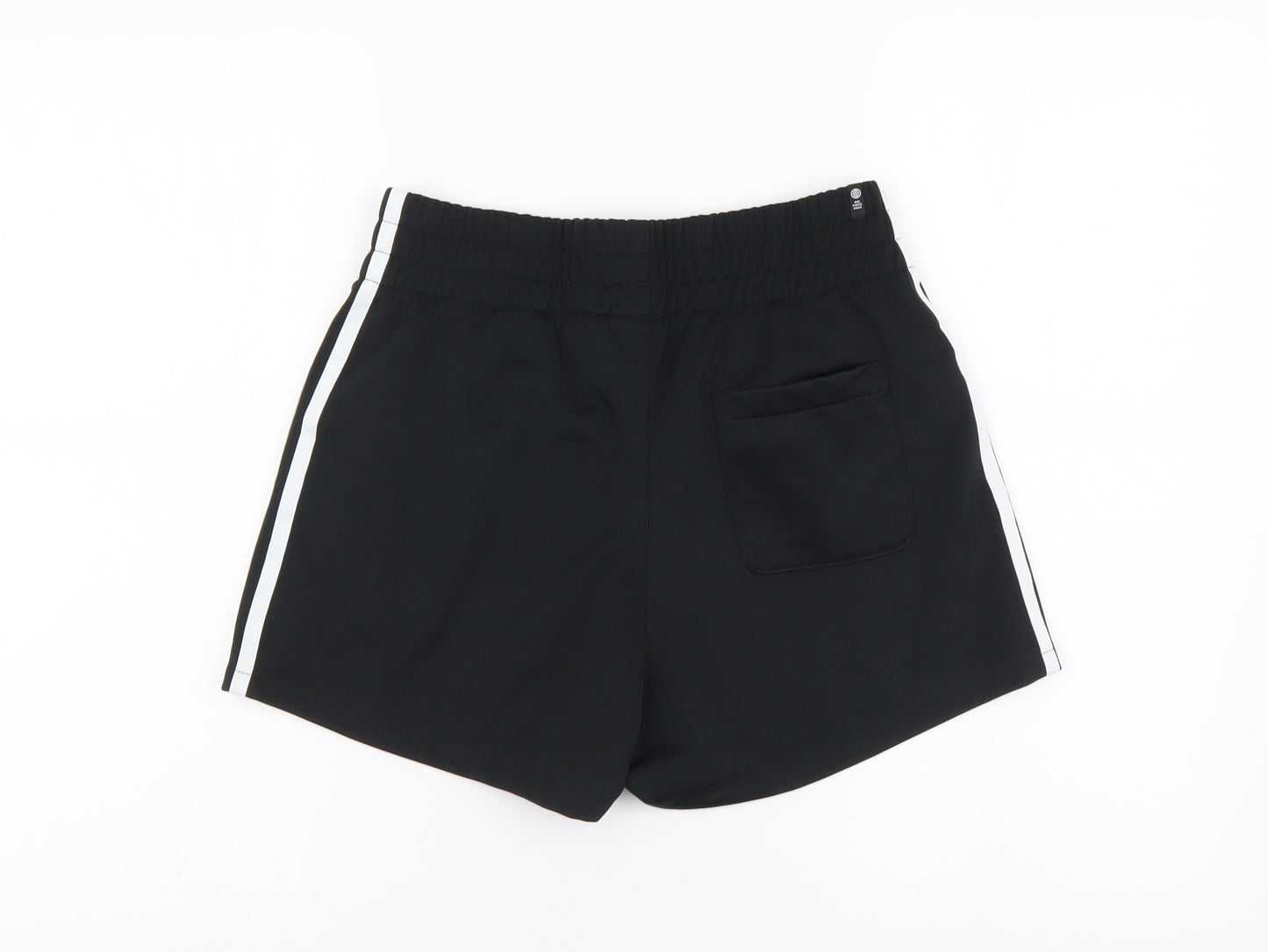 adidas Womens Black Polyester Sweat Shorts Size 8 L3 in Regular Buckle
