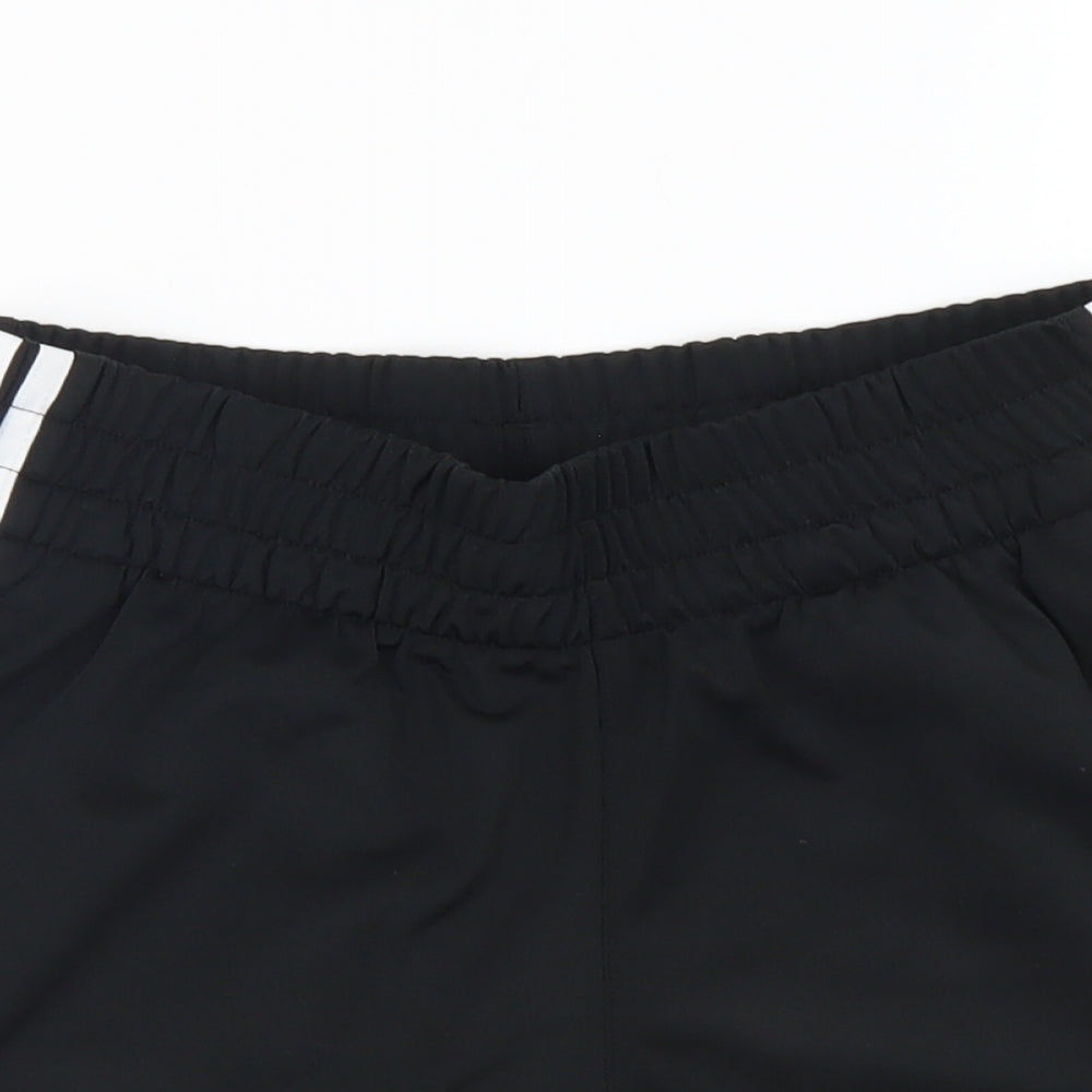 adidas Womens Black Polyester Sweat Shorts Size 8 L3 in Regular Buckle