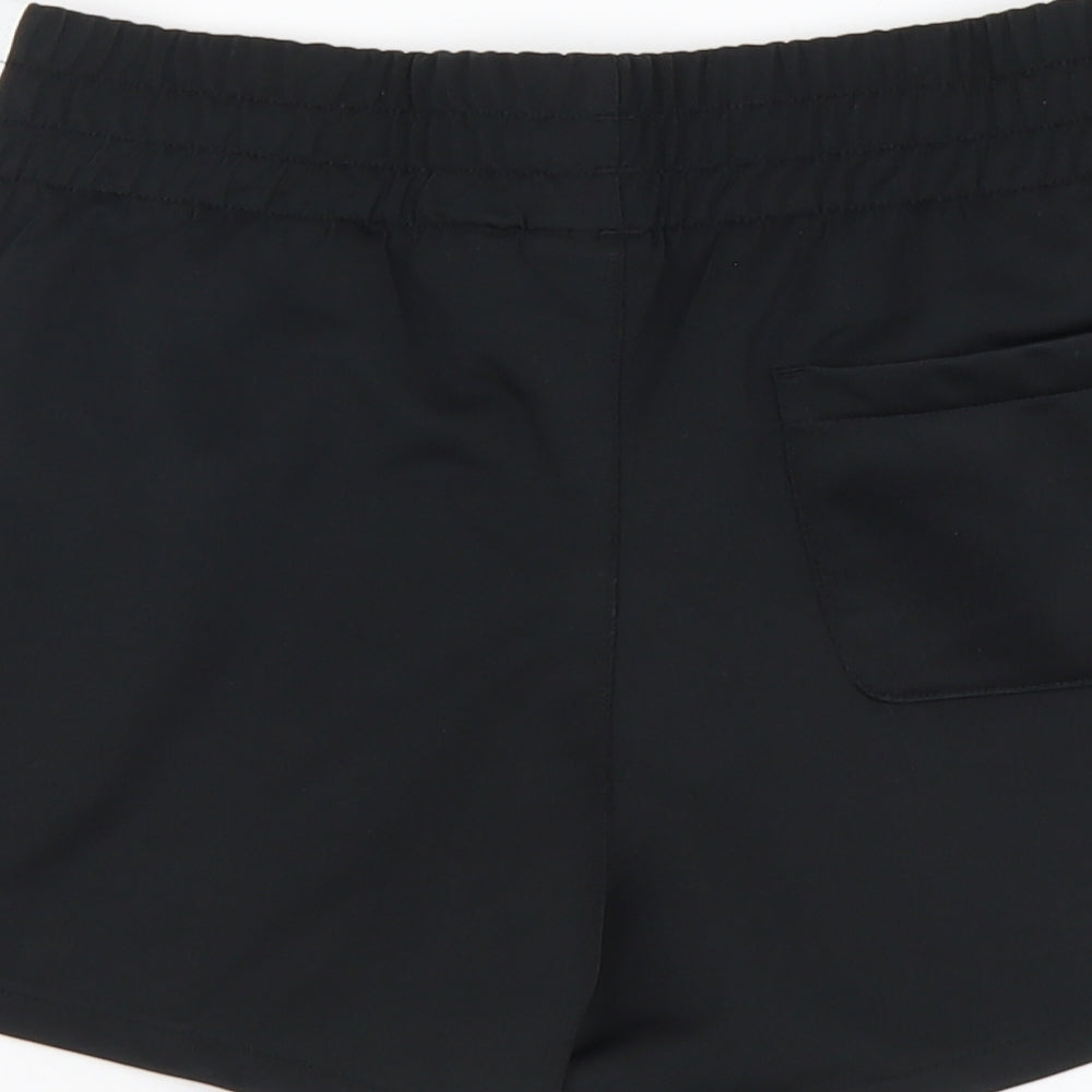 adidas Womens Black Polyester Sweat Shorts Size 8 L3 in Regular Buckle