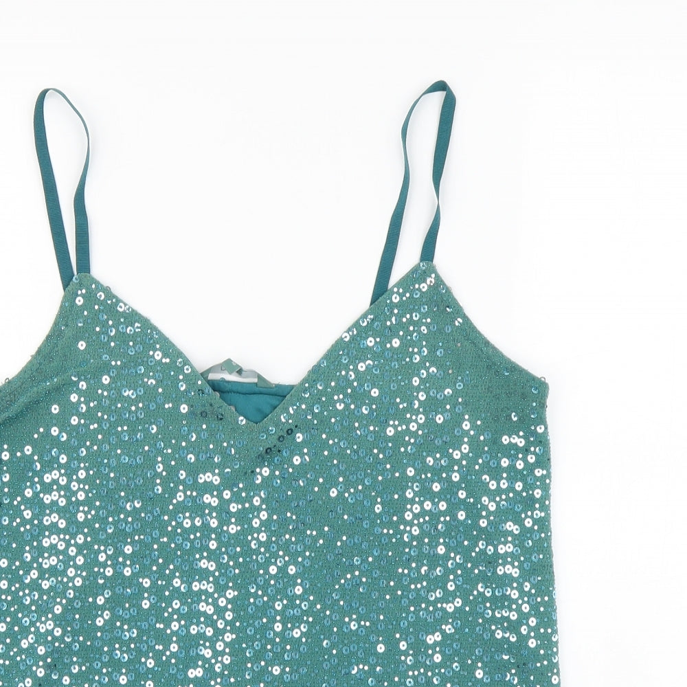 NEXT Womens Blue Nylon Camisole Tank Size 10 V-Neck