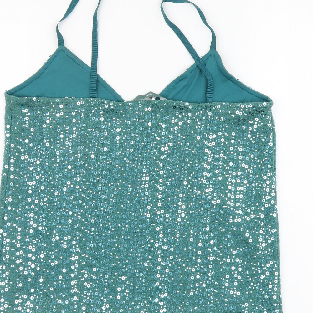 NEXT Womens Blue Nylon Camisole Tank Size 10 V-Neck