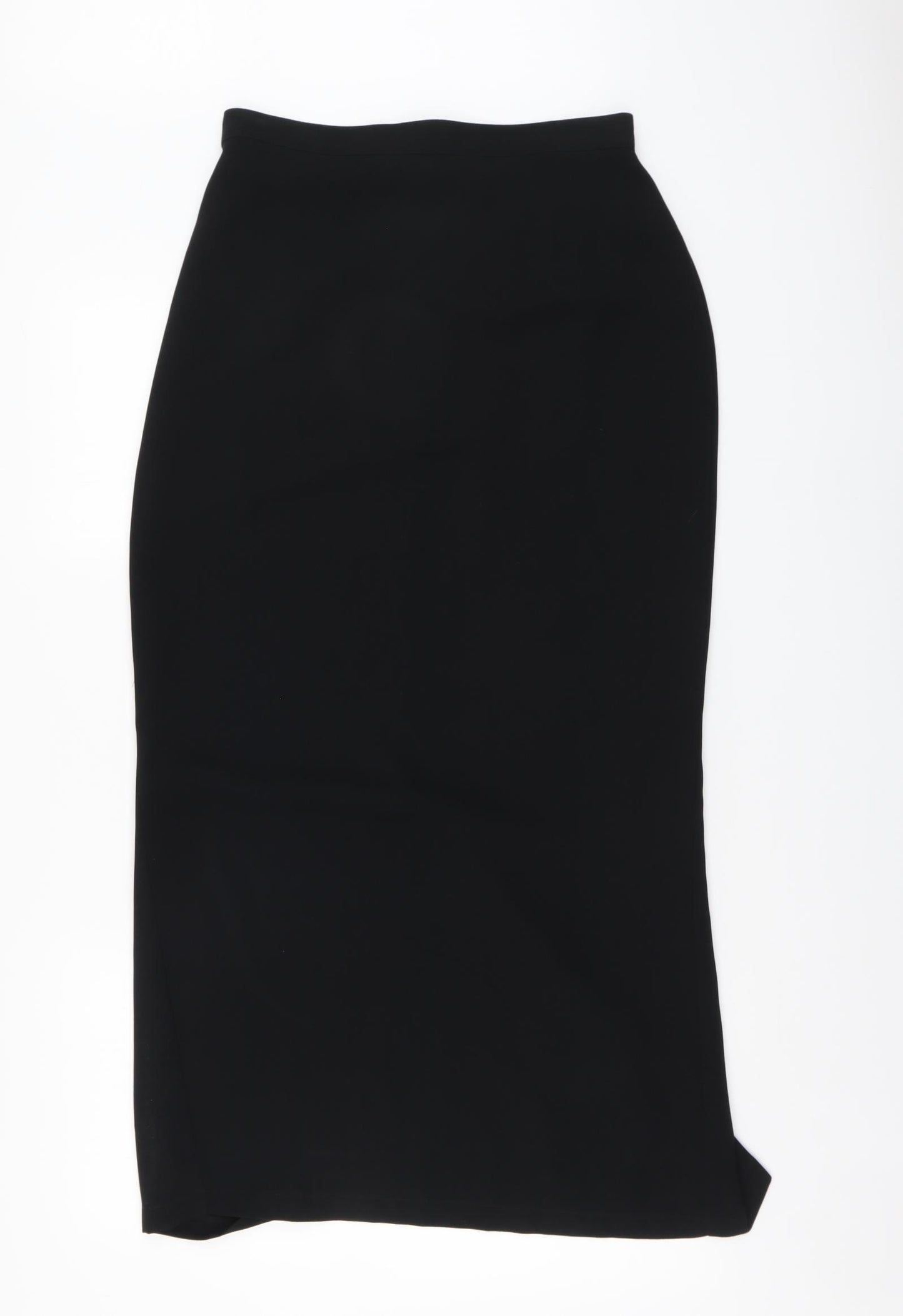Wallis Womens Black Polyester Maxi Skirt Size 12 Zip