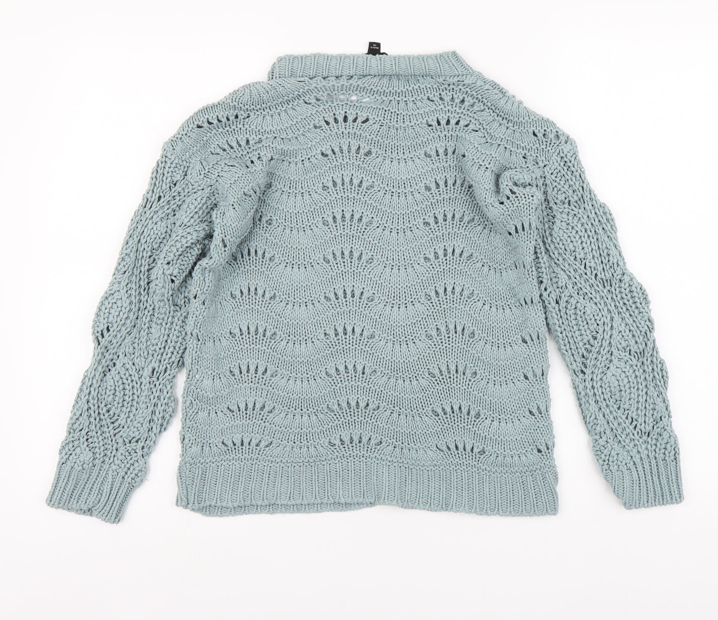 Dorothy Perkins Womens Blue Round Neck Acrylic Pullover Jumper Size S