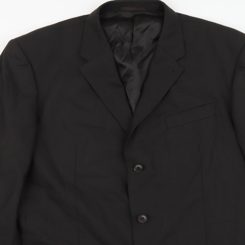 NEXT Mens Black Wool Jacket Suit Size L