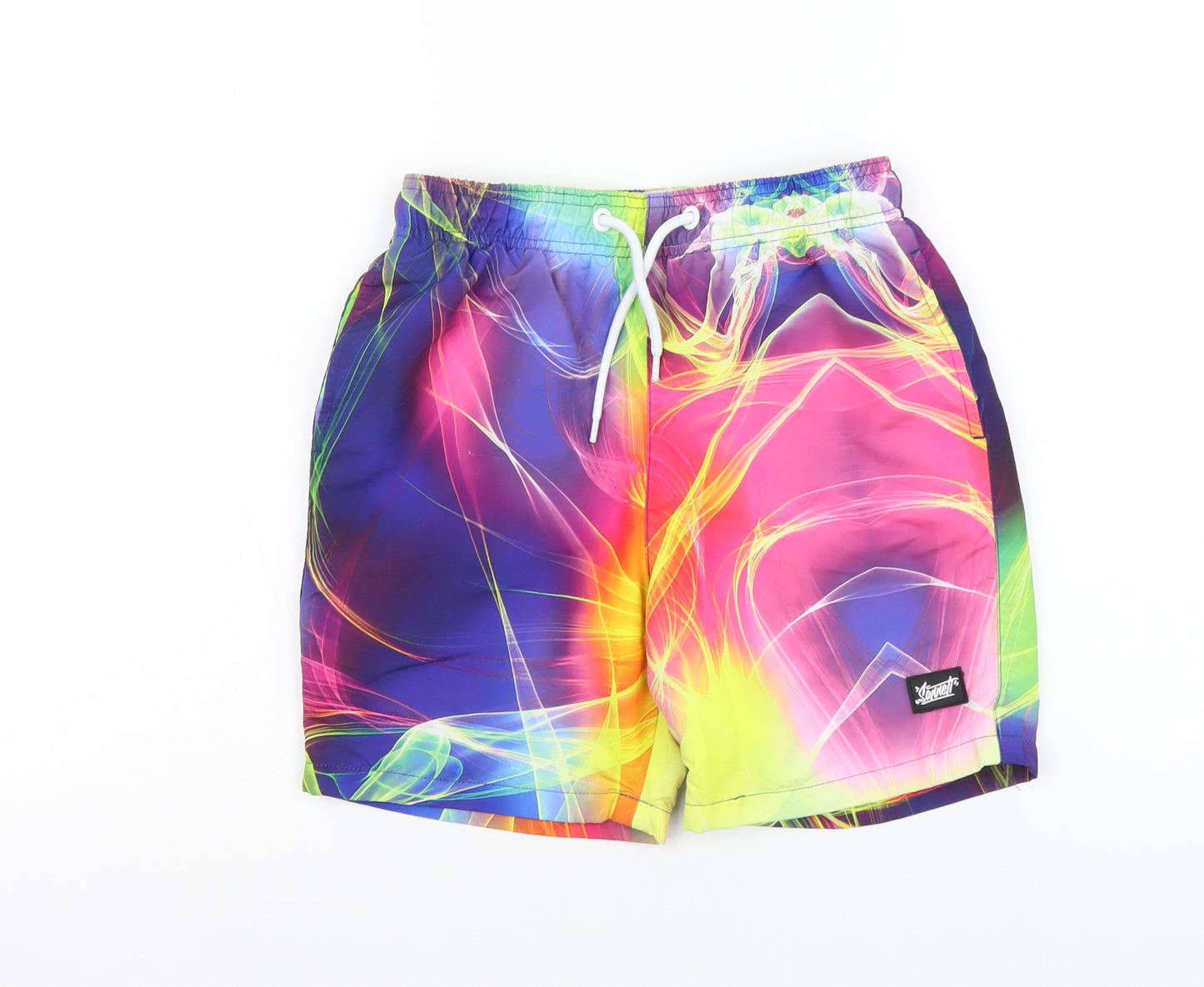 Sonneti Boys Multicoloured Geometric Polyester Bermuda Shorts Size 12-13 Years Regular Drawstring - Swimming shorts