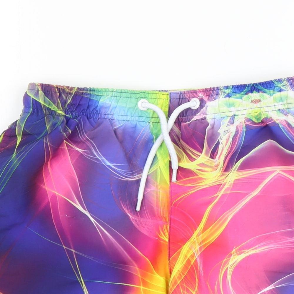 Sonneti Boys Multicoloured Geometric Polyester Bermuda Shorts Size 12-13 Years Regular Drawstring - Swimming shorts