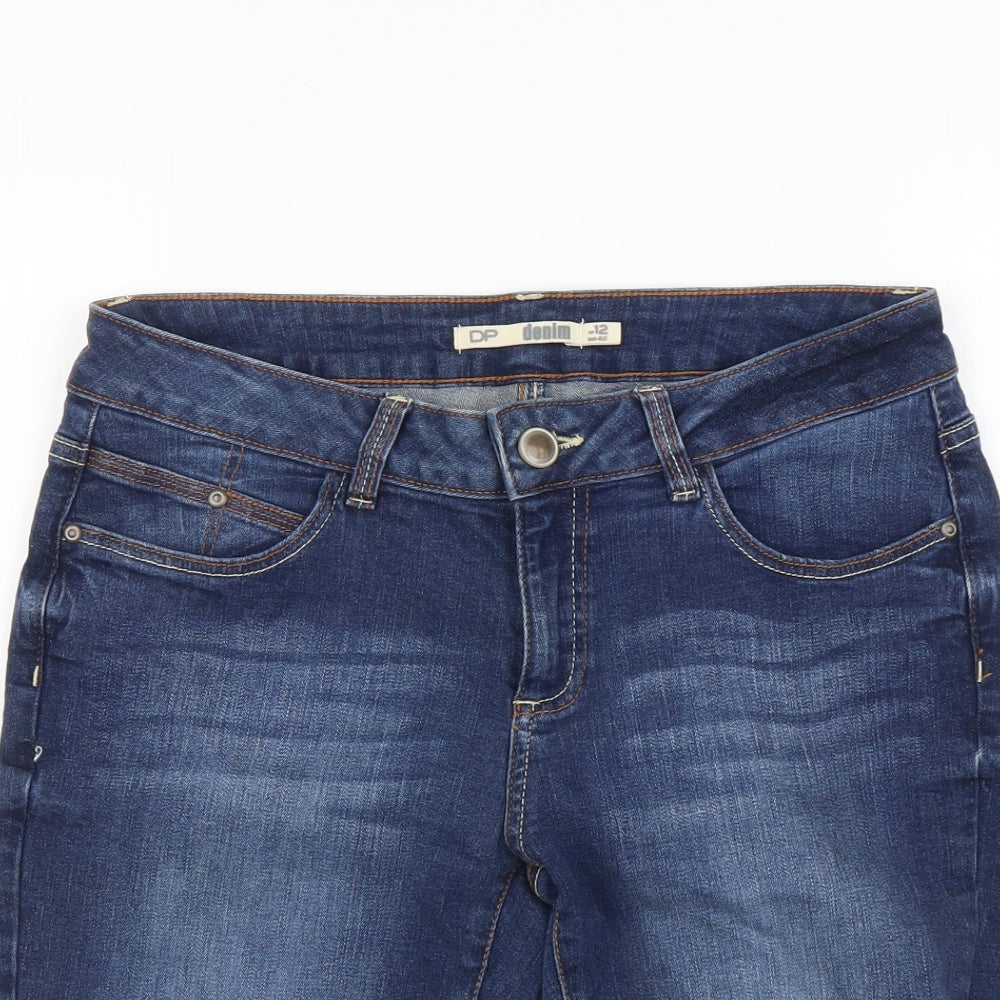 DP Denim Womens Blue Cotton Bermuda Shorts Size 12 L9 in Regular Button