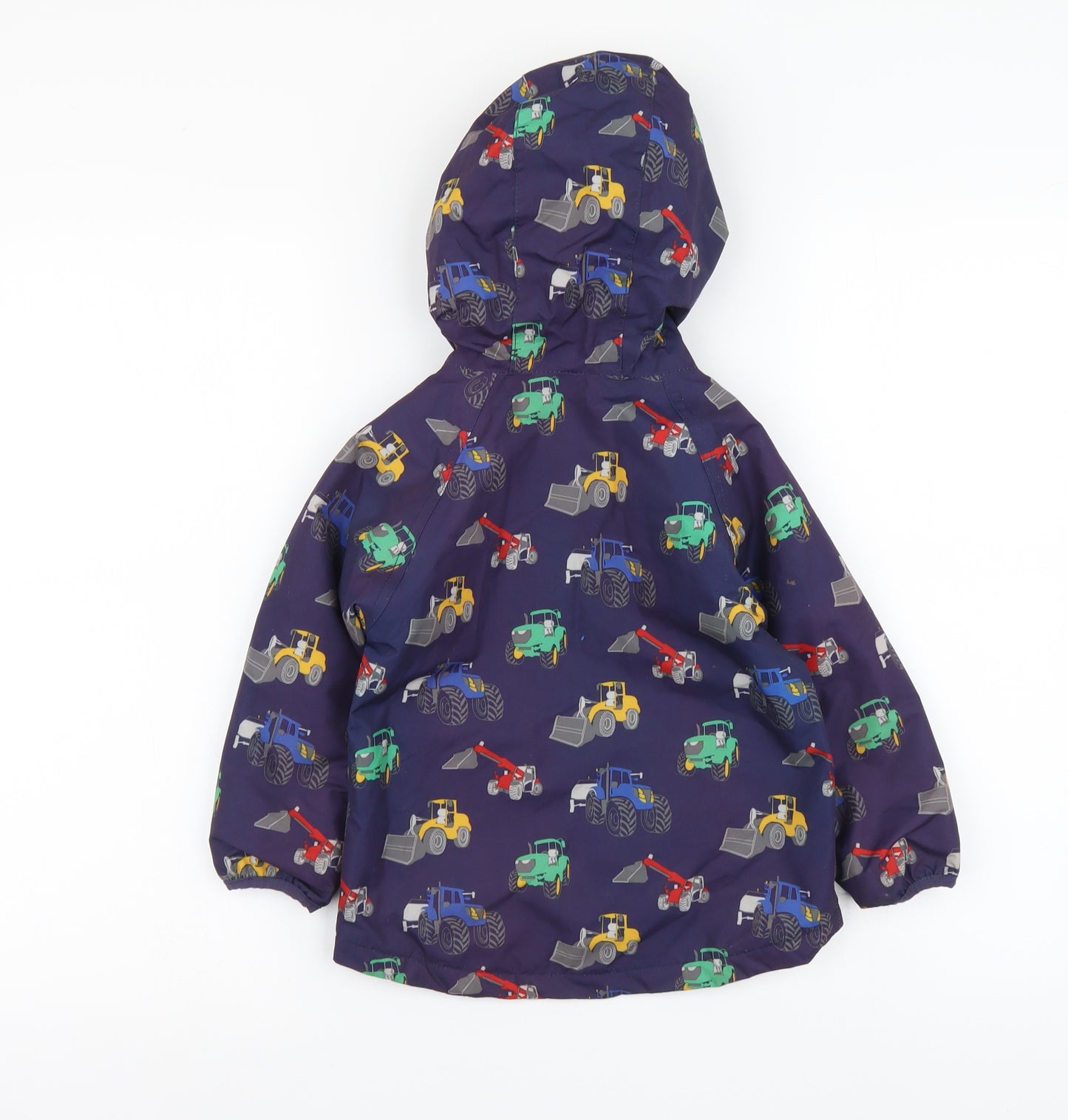 Light House Boys Blue Geometric Rain Coat Jacket Size 2-3 Years Zip