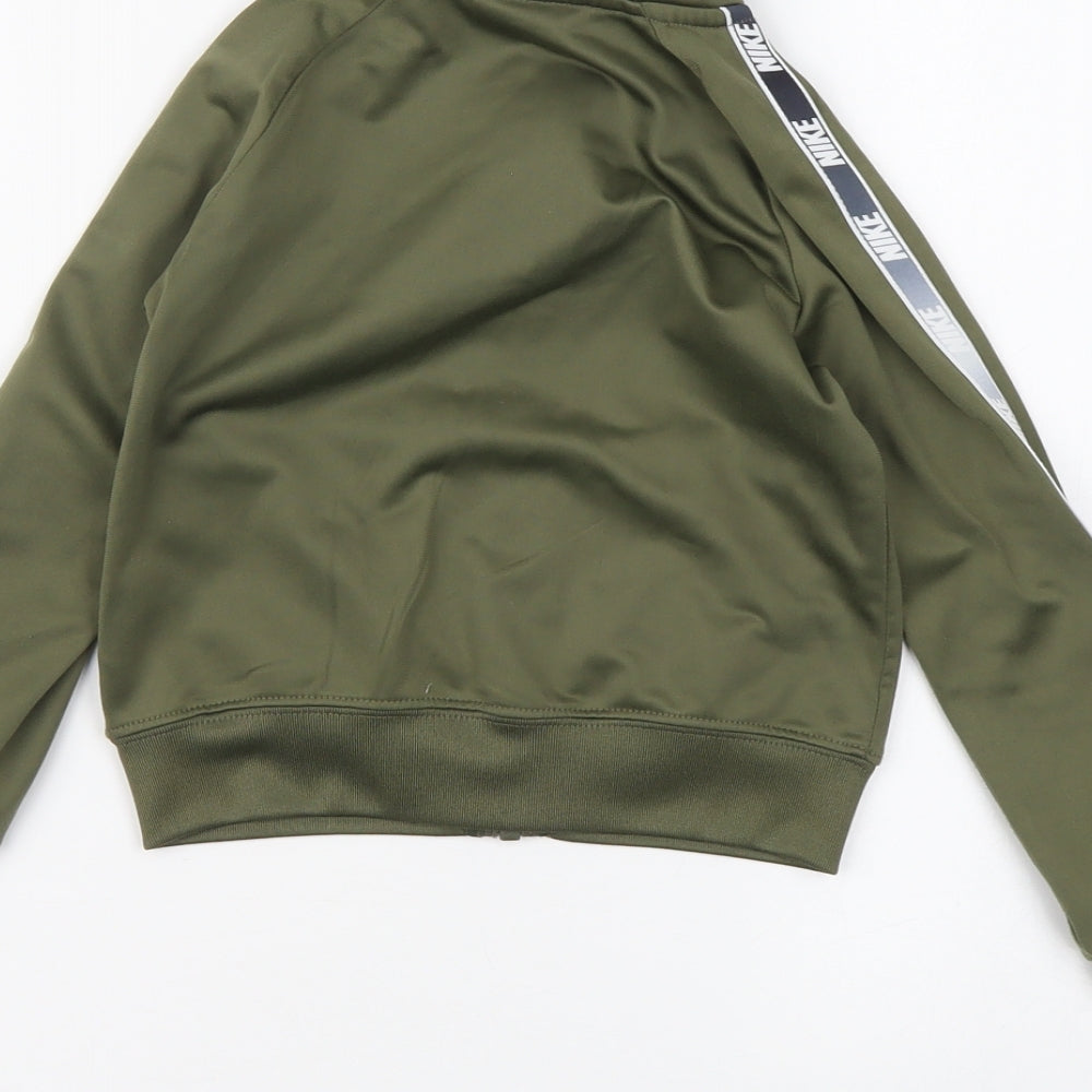 Nike Boys Green Polyester Full Zip Sweatshirt Size 2-3 Years Zip
