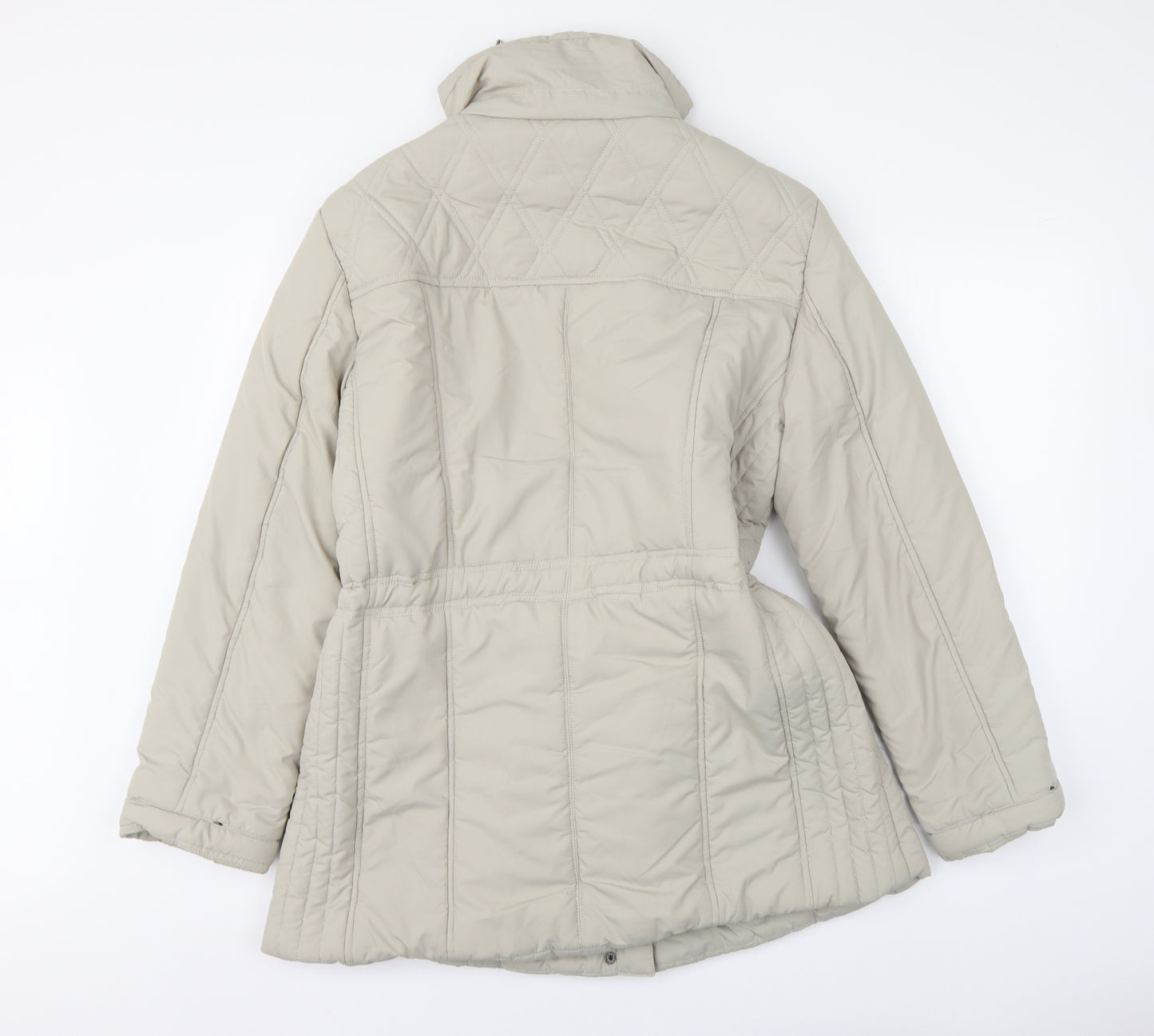 Betty Kay Womens Beige Parka Coat Size 16 Zip