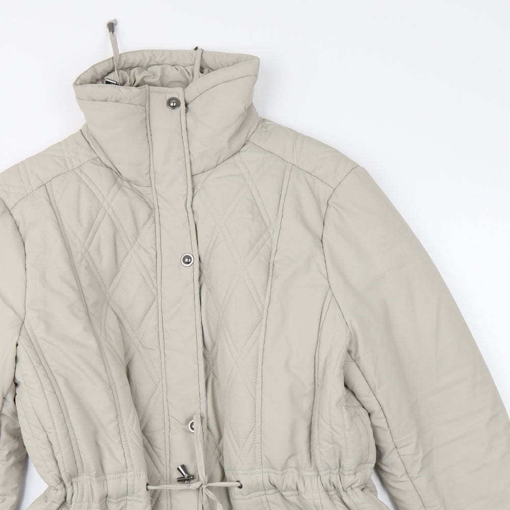 Betty Kay Womens Beige Parka Coat Size 16 Zip