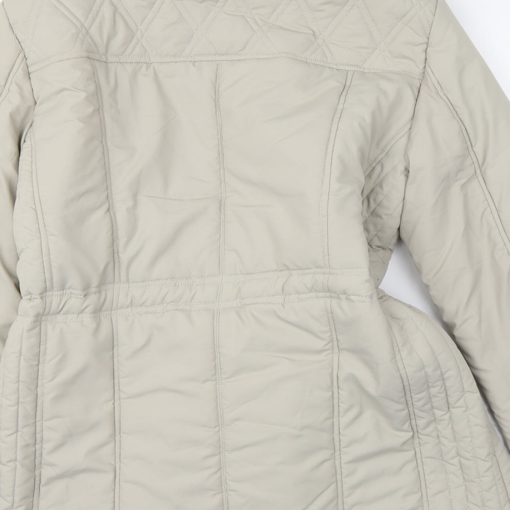 Betty Kay Womens Beige Parka Coat Size 16 Zip