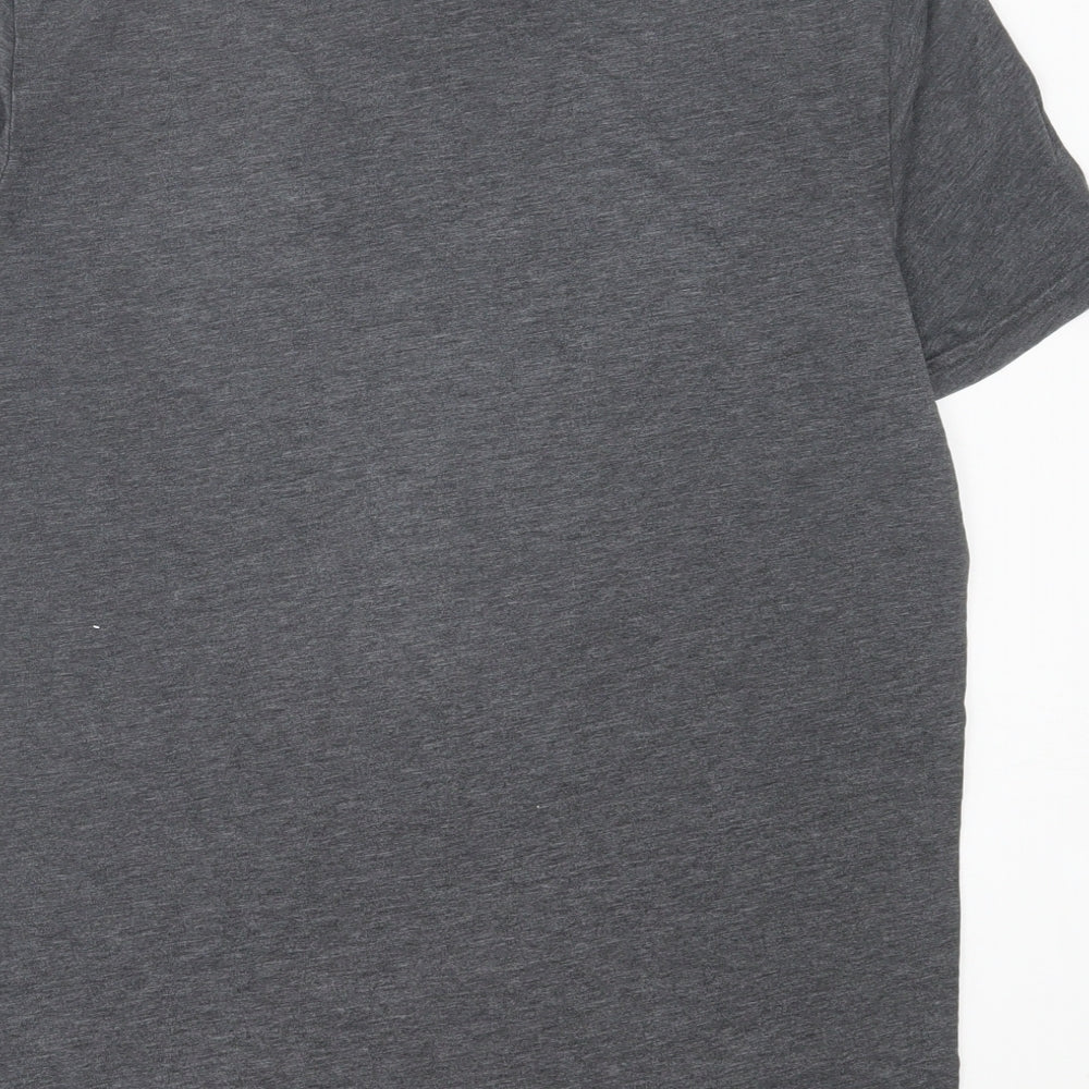 NEXT Mens Grey Cotton T-Shirt Size L Crew Neck - Feel The Beauty